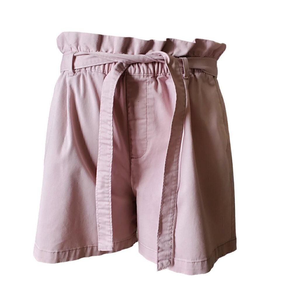PINK PAPER BAG WAIST SHORTS BY A.N.A  LARGE